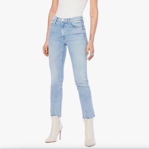 Mother Mid Rise Dazzler Ankle Fray